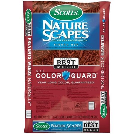 Scotts Nature Scapes Mulch, Solid, Earthy, Red, 2 cuft Bag 88402440